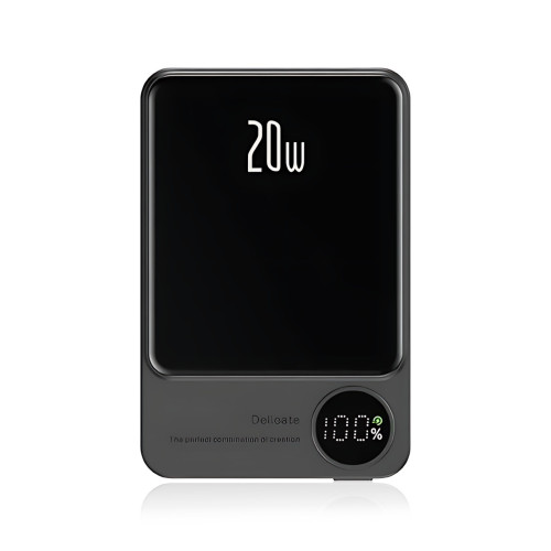 Power Bank Q9 MagSafe 5000 mAh 20 W з бездротовою зарядкою Qi 15W, PD Type-C, дисплей, ультратонкий 12 мм, магнітний павербанк - фото 2