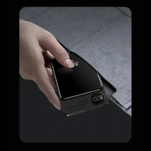 Power Bank Q9 MagSafe 5000 mAh 20W с беспроводной зарядкой Qi 15W, PD Type-C, дисплей, ультратонкий 12 мм, магнитный павербанк - фото 8