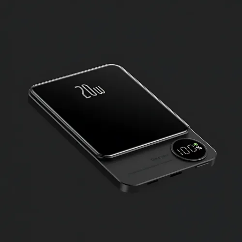 Power Bank Q9 MagSafe 5000 mAh 20W с беспроводной зарядкой Qi 15W, PD Type-C, дисплей, ультратонкий 12 мм, магнитный павербанк - фото 9