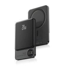 Power Bank Q9 MagSafe 5000 mAh 20W с беспроводной зарядкой Qi 15W, PD Type-C, дисплей, ультратонкий 12 мм, магнитный павербанк