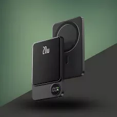 Power Bank Q9 MagSafe 5000 mAh 20 W з бездротовою зарядкою Qi 15W, PD Type-C, дисплей, ультратонкий 12 мм, магнітний павербанк