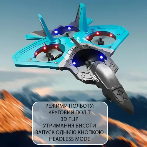 Літак на радіокеруванні AIRCRAFT S98 з підсвіткою, 3D-фліпи, 3 швидкості, до 10 хв польоту, USB-зарядка, дальність 80 м, EPP - фото 4