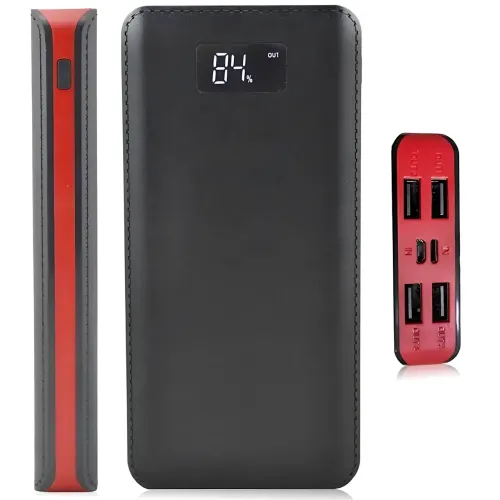 Power Bank 50000 mAh M9 LCD (реальная ёмкость 8400 mAh), 4×USB, microUSB + Lightning, LED-фонарик, внешний аккумулятор - фото 3
