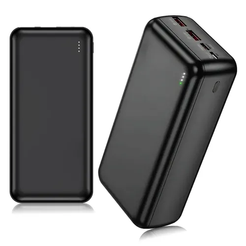 Power Bank AND J38B 50000 мАч, внешний аккумулятор, 2×USB, Type-C + Micro-USB, быстрая зарядка, LED-индикация