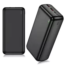Power Bank AND J38B 50000 мАч, внешний аккумулятор, 2×USB, Type-C + Micro-USB, быстрая зарядка, LED-индикация