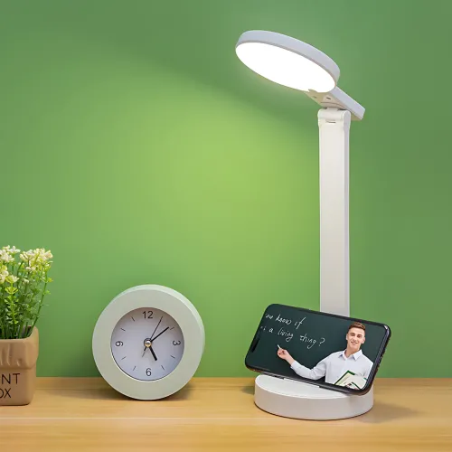 Настільна лампа BL 3201, з акумулятором, 28 LED, 3 режими світіння, сенсорне керування, USB-заряджання, тримач для телефона - фото 9