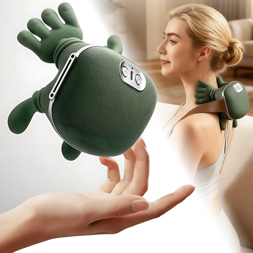 Беспроводной аккумуляторный массажер для шеи и плеч FZ-831 Hand Shiatsu 4D с подогревом, портативный, глубокий массаж спины - фото 10