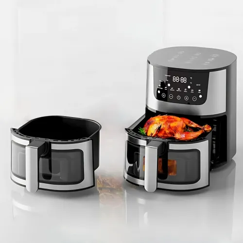Аэрофритюрница Silver Crest SC-8855S 8L — 4200 Вт, сенсорное управление, смотровое окно, без масла - фото 3