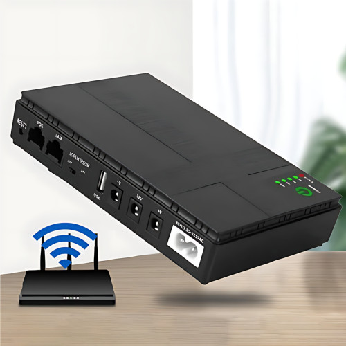 ДБЖ Mini UPS DC1018P 10400 mAh для роутера, модему та CCTV, 5V, 9V, 12 V, PoE, USB, до 18 W, резервне живлення для wi-fi, камер - фото 7