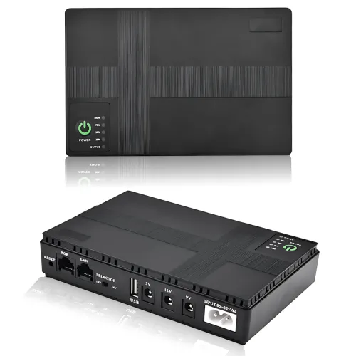 ИБП Mini UPS DC1018P 10400mAh для роутера, модема и CCTV, 5V, 9V, 12V, PoE, USB, до 18W, резервное питание для wi-fi, камер