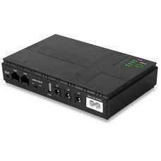 ИБП Mini UPS DC1018P 10400mAh для роутера, модема и CCTV, 5V, 9V, 12V, PoE, USB, до 18W, резервное питание для wi-fi, камер