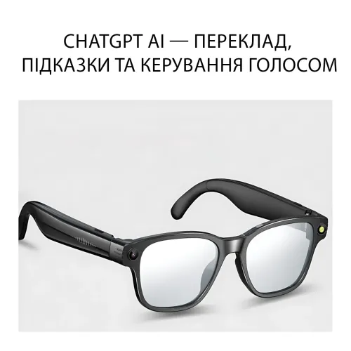 Смарт-очки фотохромные AIMB-G1 с камерой 8MP, видеозаписью 1080P, ChatGPT AI, Wi-Fi, Bluetooth 5.4, встроенной памятью 4GB, IP67 - фото 3