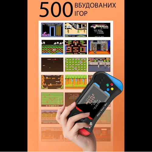 Портативна ігрова консоль SUP X7M 500в1, екран 3.5'', під'єднання до ТВ, дротовий джойстик, AV-вихід, акумулятор BL5C 1020 мА·год - фото 7
