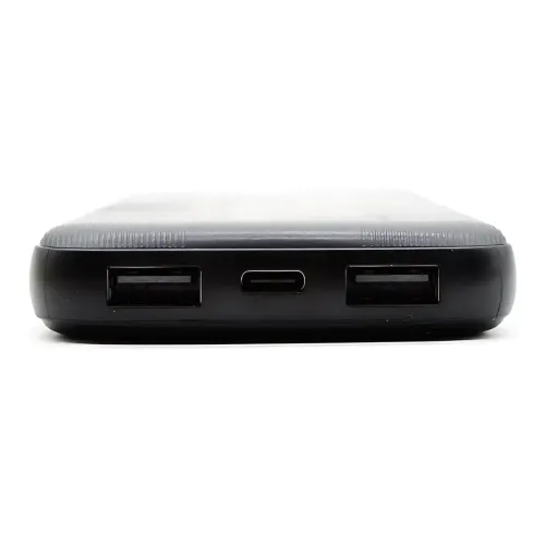 Повербанк AWEI P20K 10000 mAh 2.4 A, портативний акумулятор із 2 × USB, Type-C, LED-індикатор, чорний - фото 4