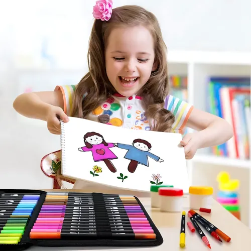 Набор двусторонних акварельных маркеров Color Pencil CD, 60 цветов, маркеры-кисть и широкий наконечник, для скетчинга и рисования - фото 17