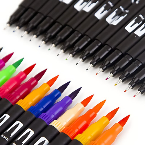 Набор двусторонних акварельных маркеров NEW Color Pencil CD, маркеры для скетчинга, рисования, 80 цветов, в сумке - фото 5