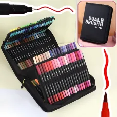 Набор двусторонних акварельных маркеров NEW Color Pencil CD, маркеры для скетчинга, рисования, 80 цветов, в сумке