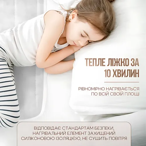 Електропростирадло півтораспальне YASAM, 2 режими, до 47 °C, байка, 120х160 см, сірий - фото 6