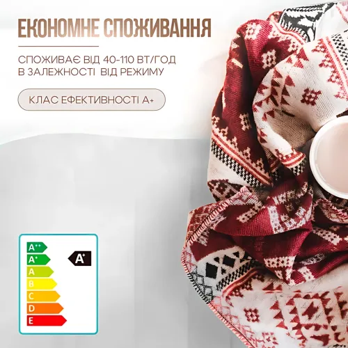 Електропростирадло півтораспальне YASAM, 2 режими, до 47 °C, байка, 120х160 см, сірий - фото 7