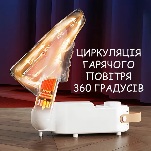 Сушарка для взуття Shoe Dryer з ультрафіолетом, 4 режими таймера 30-120 хв, антибактеріальна електросушарка, вертикальна - фото 4