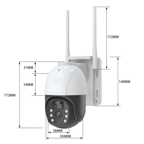Вулична IP камера відеоспостереження TP8 Smart Camera 4G PTZ із сонячною панеллю, поворотна, HD 1296P, нічне бачення, microSD - фото 2