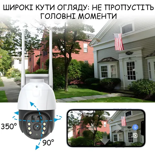 Вулична IP камера відеоспостереження TP8 Smart Camera 4G PTZ із сонячною панеллю, поворотна, HD 1296P, нічне бачення, microSD - фото 4