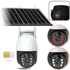 Уличная IP камера видеонаблюдения TP8 Smart Camera 4G PTZ с солнечной панелью, поворотная, HD 1296P, ночное видение, microSD