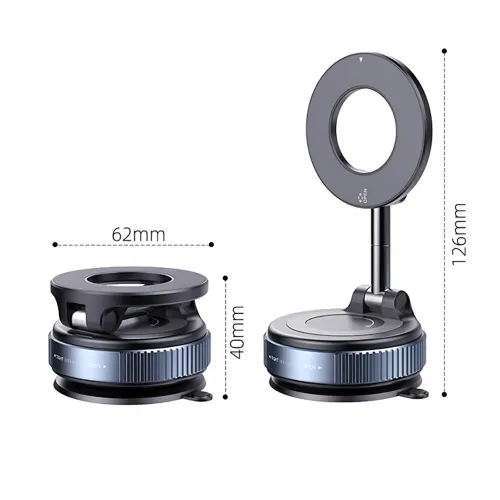 Автомобільний магнітний тримач JoyPro Magnetic Holder 360°, автотримач MagSafe з вакуумною присоскою, 16 магнітів N52, 360° - фото 10