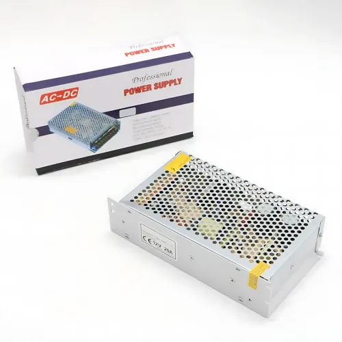 Адаптер живлення 12 V 20 A METAL, імпульсний блок живлення 220 В-12 В у перфорованому металевому корпусі, із захистом від КЗ - фото 10