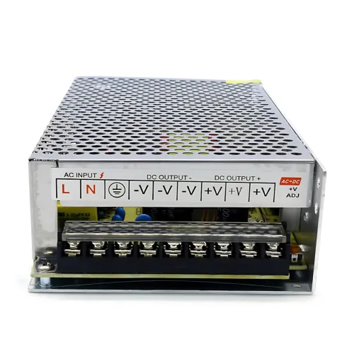 Адаптер питания 12V 20A METAL, импульсный блок питания 220В–12В в перфорированном металлическом корпус, с защитой от КЗ - фото 4