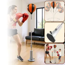 Напольная боксерская груша с присоской UFT Boxing Reflex, оксерский мешок с быстрым отскоком 360°, регулируемая высота 130–150 см