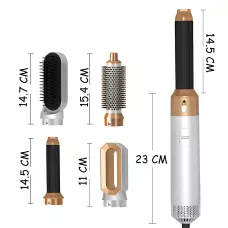 Фен-щетка мультистайлер Hot Air Styler 5 в 1 с ионизацией, 5 насадок, 3 температурных режима, 1000 Вт, кейс для хранения и поездок