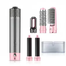 Фен-щітка мультистайлер Hot Air Styler 5 в 1 з іонізацією, 5 насадок, 3 температурні режими, 1000 Вт, кейс для зберігання й поїздо