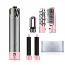 Фен-щітка мультистайлер Hot Air Styler 5 в 1 з іонізацією, 5 насадок, 3 температурні режими, 1000 Вт, кейс для зберігання й поїздо