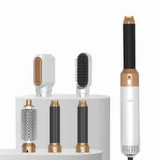 Фен-щітка мультистайлер Hot Air Styler 5 в 1 з іонізацією, 5 насадок, 3 температурні режими, 1000 Вт, кейс для зберігання й поїздо
