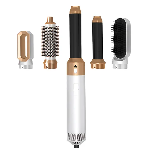Фен-щітка мультистайлер Hot Air Styler 5 в 1 з іонізацією, 5 насадок, 3 температурні режими, 1000 Вт, кейс для зберігання й поїздо - фото 2