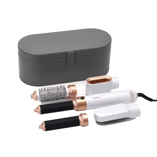 Фен-щітка мультистайлер Hot Air Styler 5 в 1 з іонізацією, 5 насадок, 3 температурні режими, 1000 Вт, кейс для зберігання й поїздо - фото 9