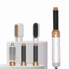 Фен-щітка мультистайлер Hot Air Styler 5 в 1 з іонізацією, 5 насадок, 3 температурні режими, 1000 Вт, кейс для зберігання й поїздо