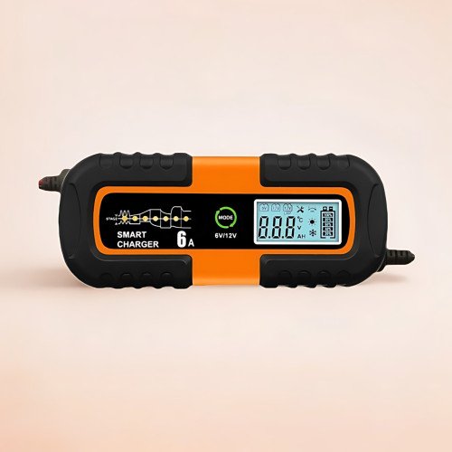 Автоматическое зарядное устройство для аккумуляторов Smart Charger, 6В/12В 6A, с функцией восстановления, AGM/GEL/WET, ЖК-дисплей