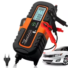 Автоматическое зарядное устройство для аккумуляторов Smart Charger, 6В/12В 6A, с функцией восстановления, AGM/GEL/WET, ЖК-дисплей