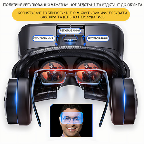 Окуляри віртуальної реальності VR BOX Park  для смартфона 4.7-6, iOS/Android, 3D/360° VR - фото 8
