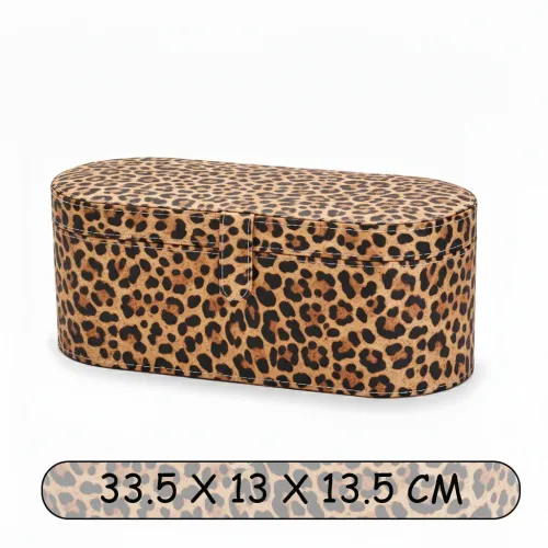 Стайлер для волосся з іонізацією 5-в-1 Hair Brush Hot Air Styler, 1000 Вт, інфрачервоне нагрівання, 5 насадок, леопардовий кейс - фото 7