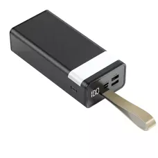 KlGO KP-79 портативний акумулятор 30000 mAh з настільною лампою, з LED цифровим дисплеєм, MicroUSB/Type-C, 2 USB