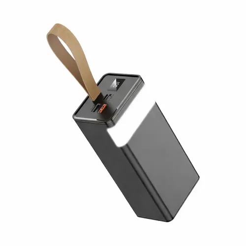 KlGO KP-79 портативний акумулятор 30000 mAh з настільною лампою, з LED цифровим дисплеєм, MicroUSB/Type-C, 2 USB - фото 2