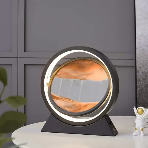 3D світлодіодна настільна лампа-картина «Рухомий пісок», 360°, LED нічник, USB/2AA, скло, 24 см - фото 7