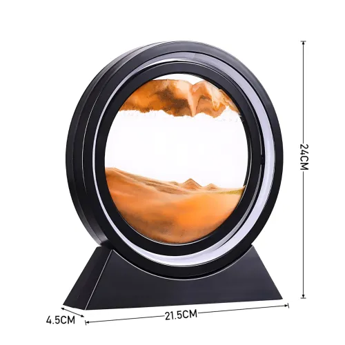 3D світлодіодна настільна лампа-картина «Рухомий пісок», 360°, LED нічник, USB/2AA, скло, 24 см - фото 9