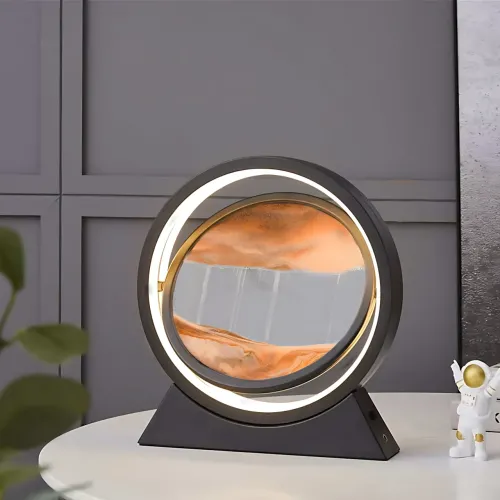 3D світлодіодна настільна лампа-картина «Рухомий пісок», 360°, LED нічник, USB/2AA, скло, 24 см - фото 7