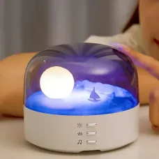 Музичний LED-нічник «Місячна Гавань» з Bluetooth-динаміком, 1200 мА·год, USB Type-C, регулювання яскравості