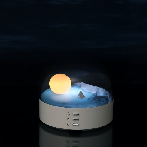 Музыкальный LED ночник «Лунная Гавань» с Bluetooth-динамиком, 1200 мАч, USB Type-C, регулировка яркости/цвета - фото 9