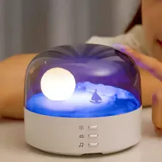 Музичний LED-нічник «Місячна Гавань» з Bluetooth-динаміком, 1200 мА·год, USB Type-C, регулювання яскравості